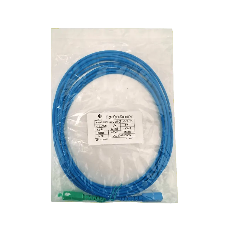 LSZH Blindado 5mt SC/APC-SC/UPC SM Simplex JumperFibra 3.0mm 9/125um 2