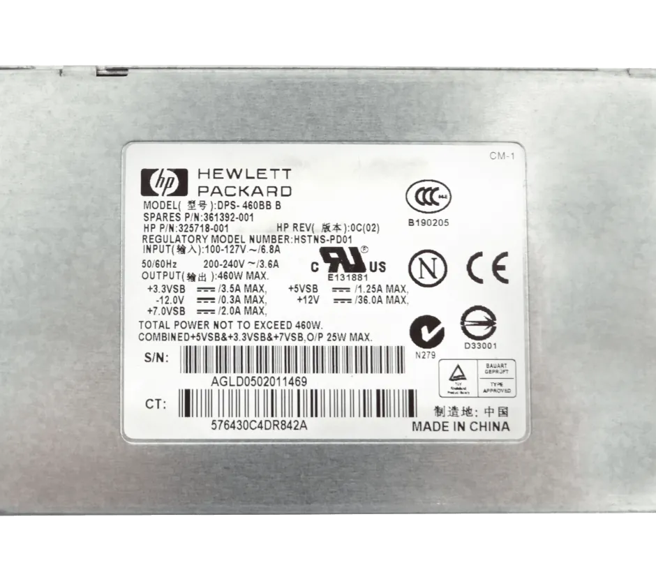 HP 460W Fuente Poder RPS para Servidor DL360 G4 DPS-460BB 3