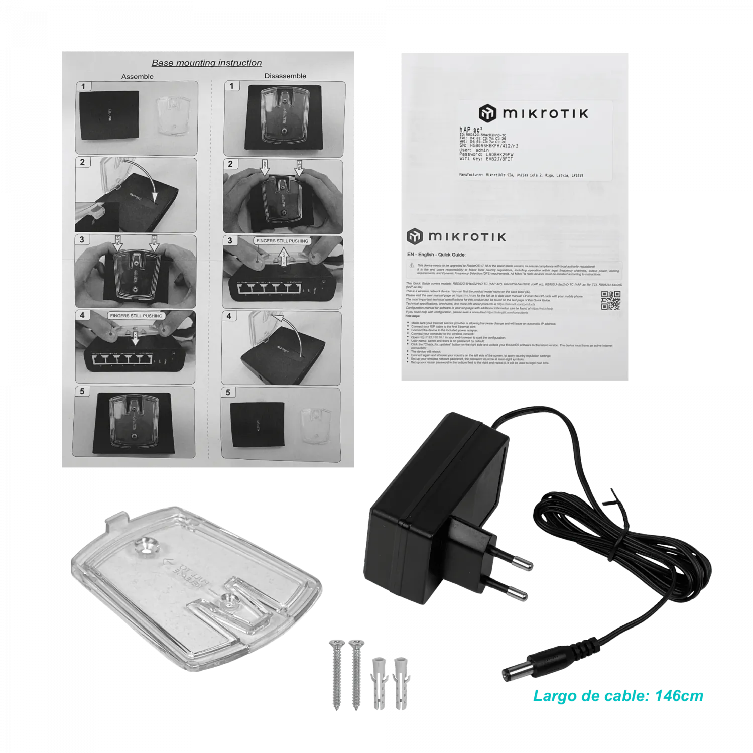 Router Inalámbrico MikroTik hAP ac² - Doble Banda 2.4/5 GHz, 5 Puertos Gigabit, USB, Soporte 3G/4G 5