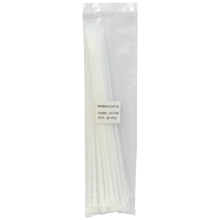Amarra Plastica Nylon 7.2x400mm 50-un 400x7,2mm Blanca  2