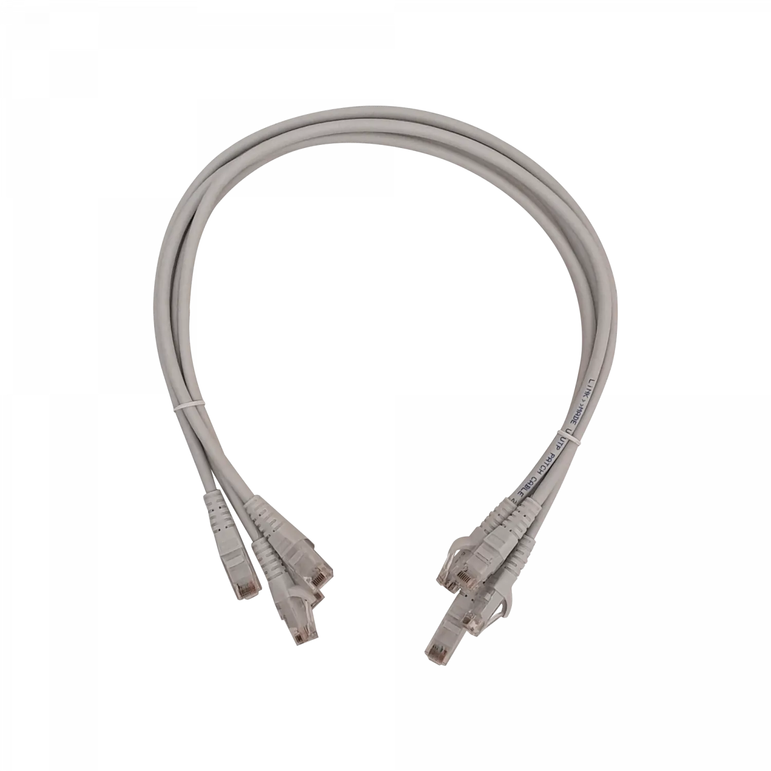 Pack x4 Cable Patch LINKMADE Cat6 Gris 60cm LSZH Inyectado Multifilar 3
