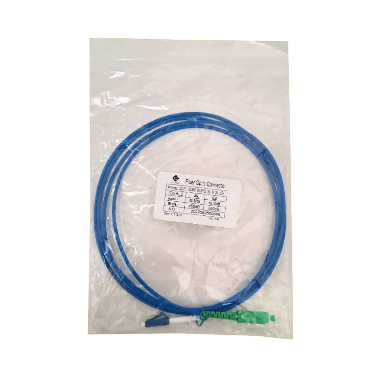 LSZH Blindado 2mt LC/UPC-SC/APC SM Simplex JumperFibra 3.0mm 9/125um 2