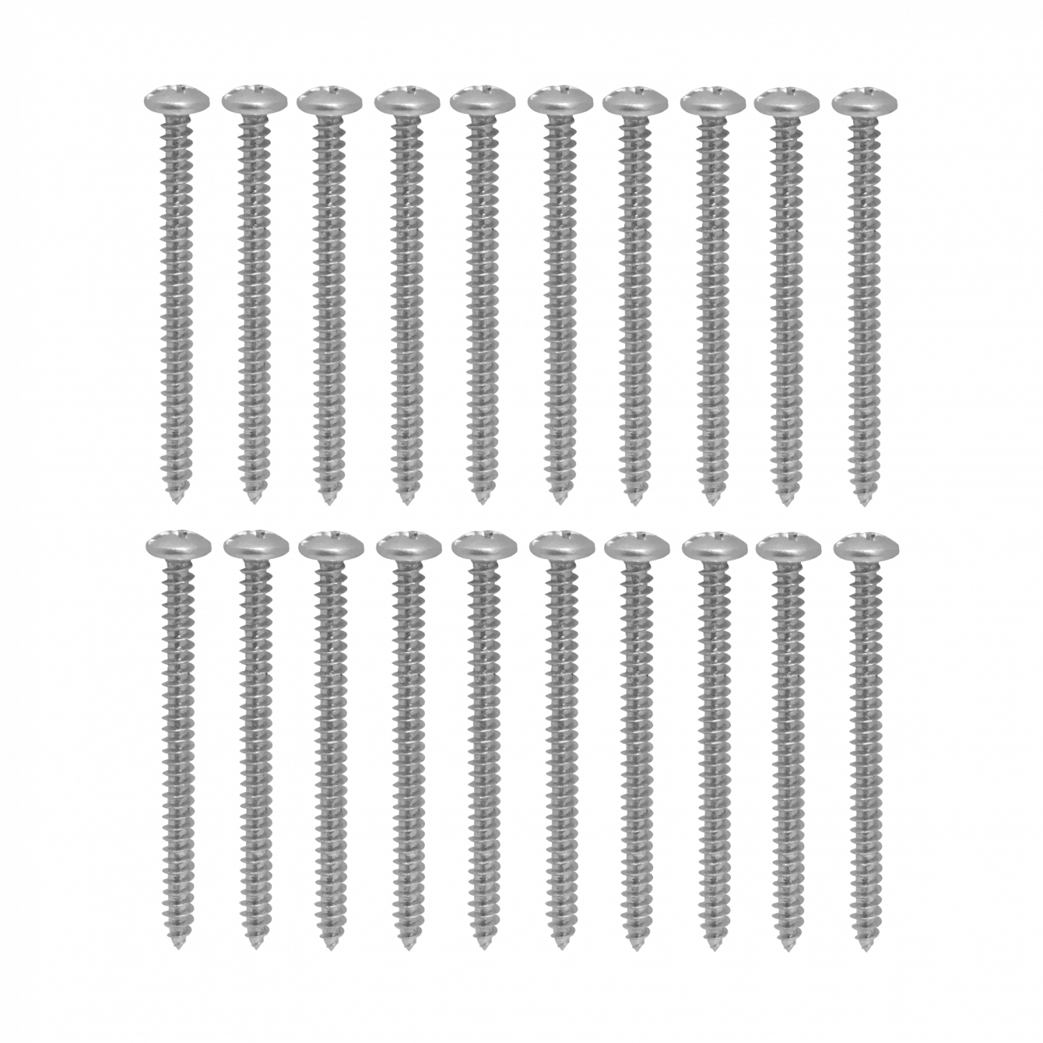 20-unids. 8 x 2 Largo-51mm Plata Cruz Tornillos Roscalata Punta 3