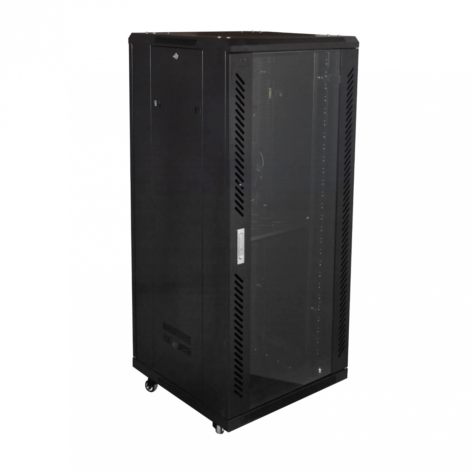 LINKMADE Vidrio 27U 600mm 60cm-Fondo Rack Turbina-PDU-Bandeja Negro 3