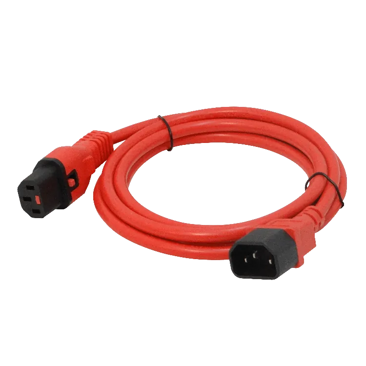 1,8mt Rojo Macho-Hembra Cable de Poder C13/C14 7A 3x0,82mm2 180cm 2