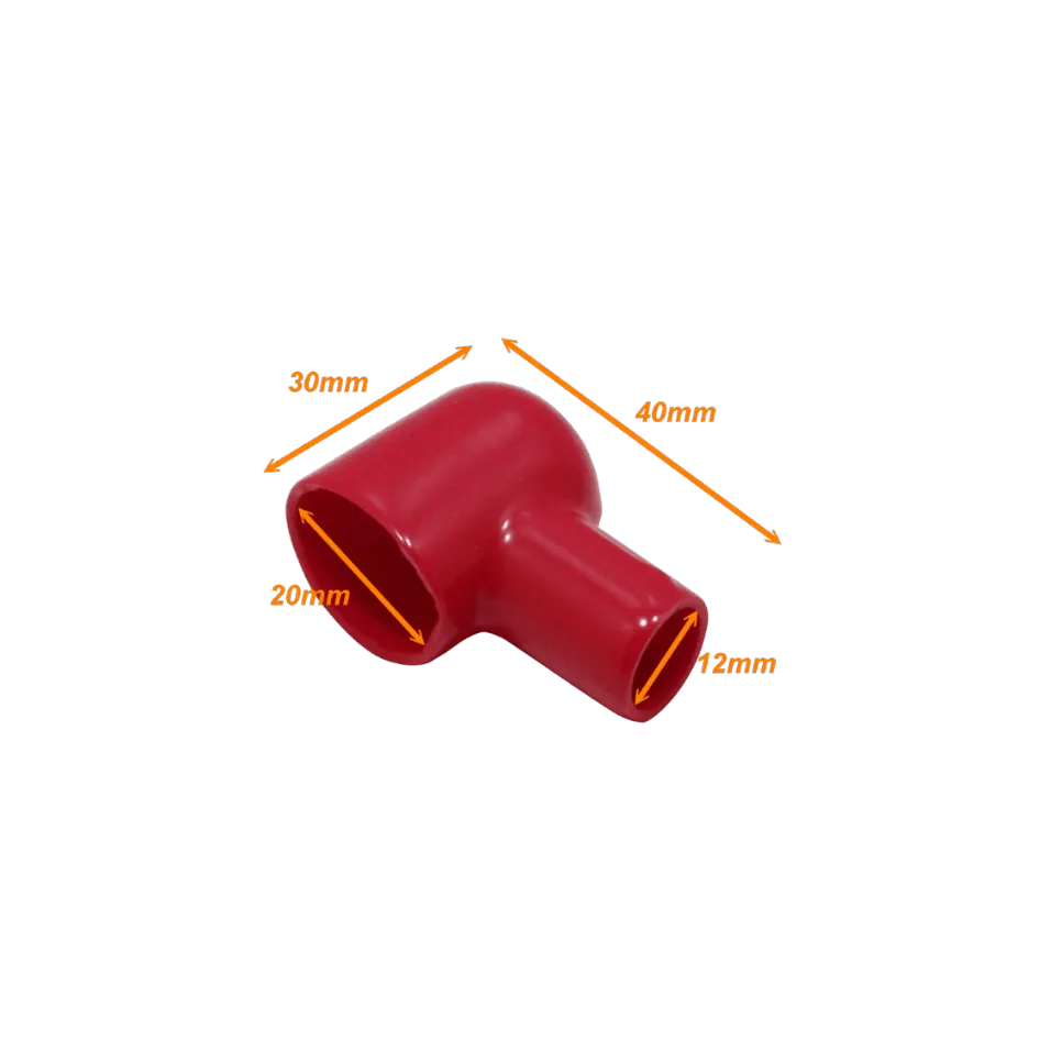 Rojo 22x29x42mm Protector Redondo Aislante para Bateria 4