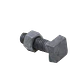 1/2 x 1 1/2 Perno Cuadrado-20mm Tuerca Hexagonal-19mm-3/4 0,5x1,5pulg - Miniatura 3