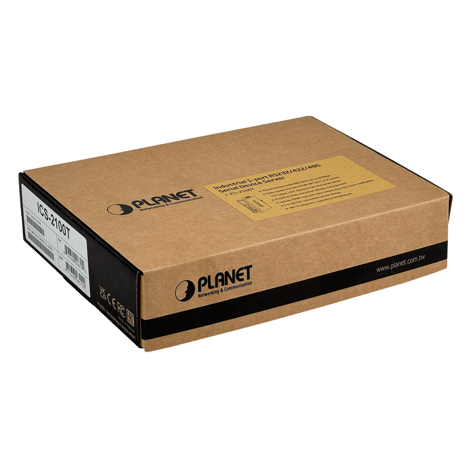 PLANET industrial 1-100 1-DB9 RS232 RS485/422 req12-48V SerialEthernet 3