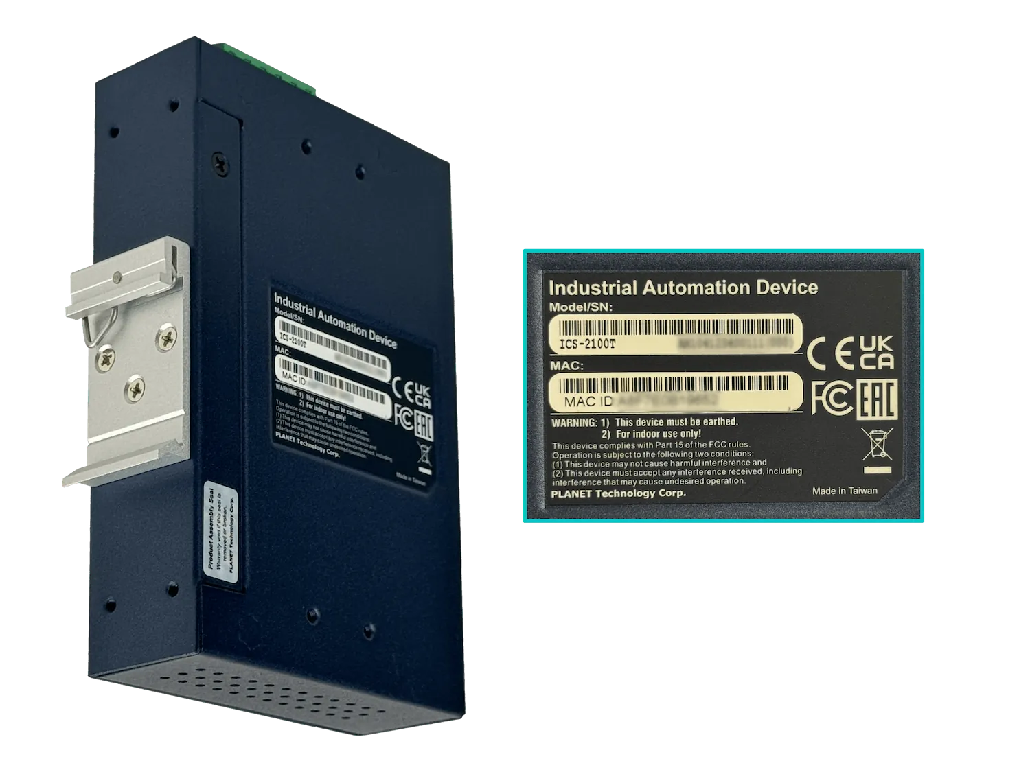 PLANET industrial 1-100 1-DB9 RS232 RS485/422 req12-48V SerialEthernet 5