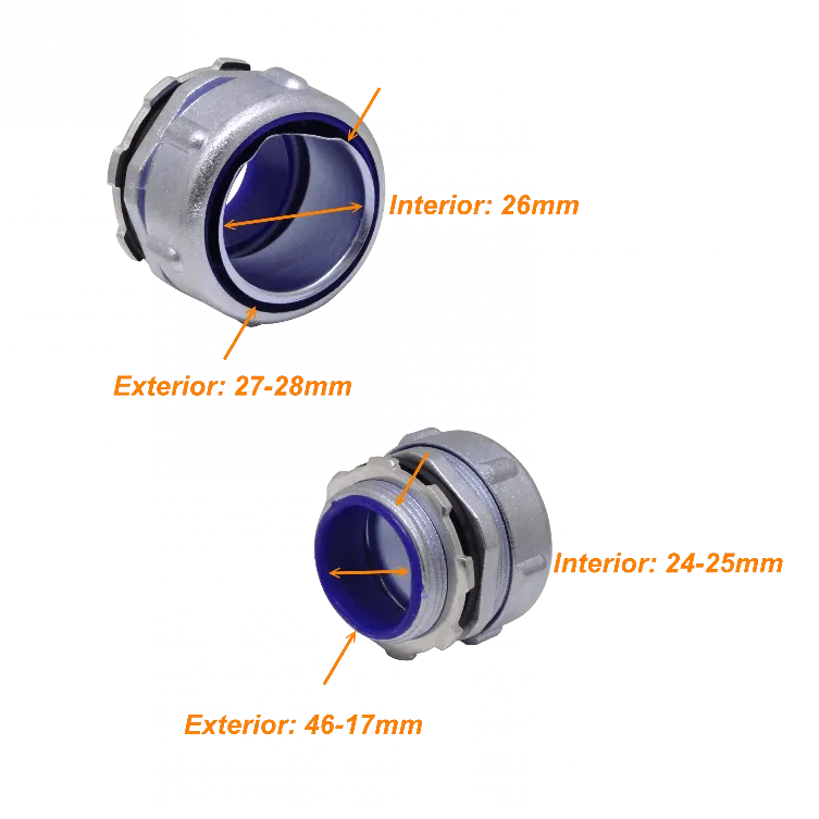 Metalico 1-Pulg Prensa Estopa para Flexible Aislacion IP65 4