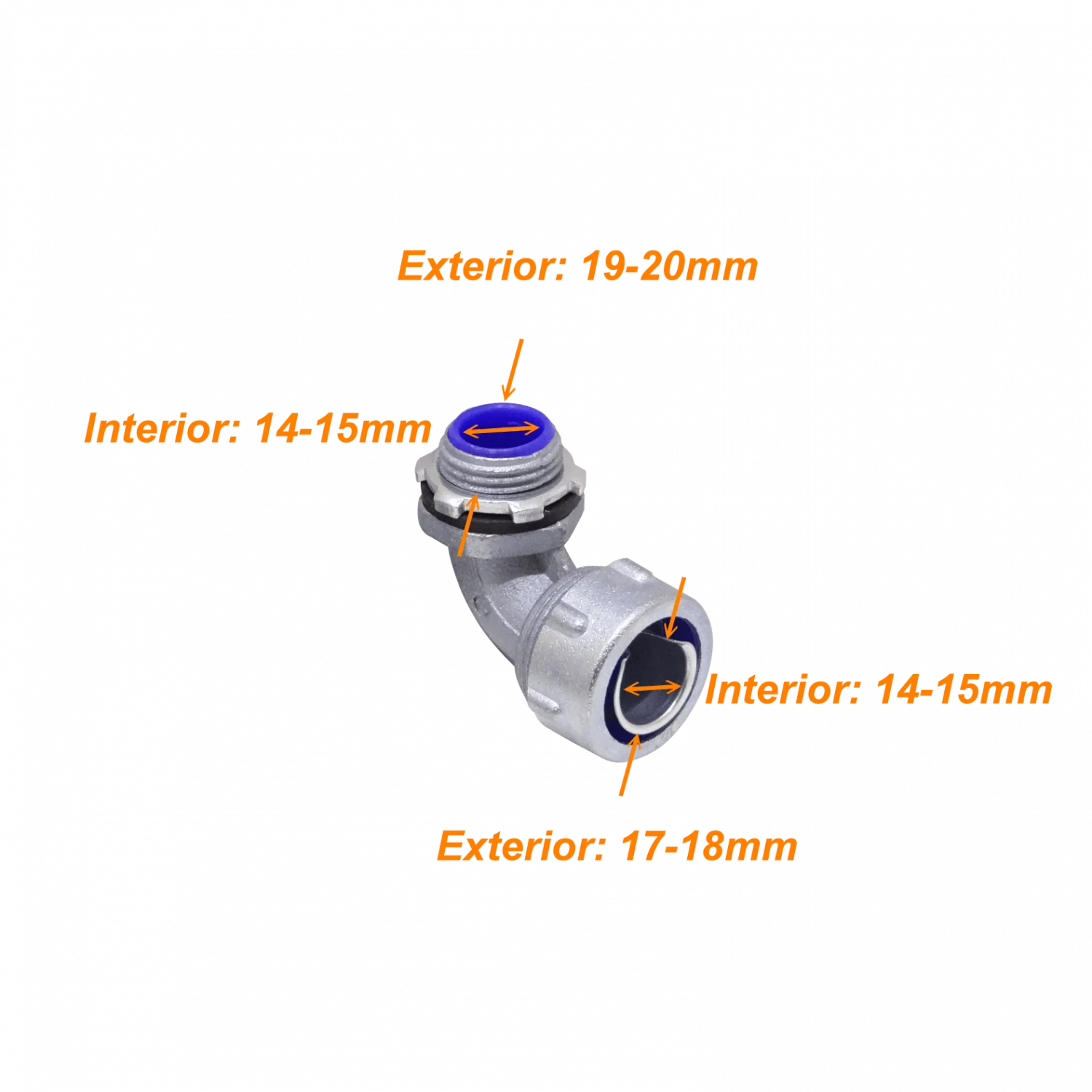 Metalico 1/2-Pulg Codo Prensa Estopa para Flexible Aislacion IP65 3