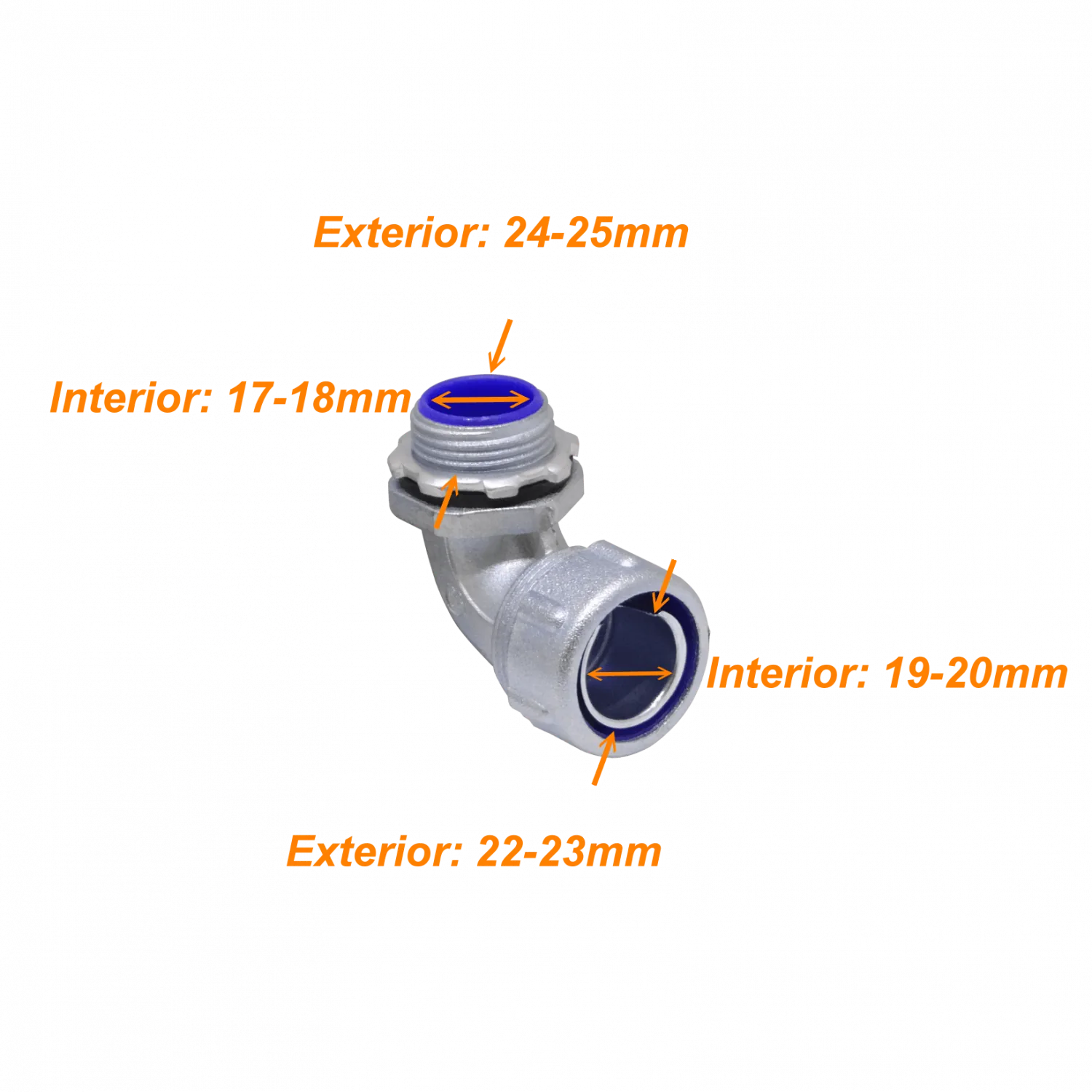 Metalico 3/4-Pulg Codo Prensa Estopa para Flexible Aislacion IP65 2