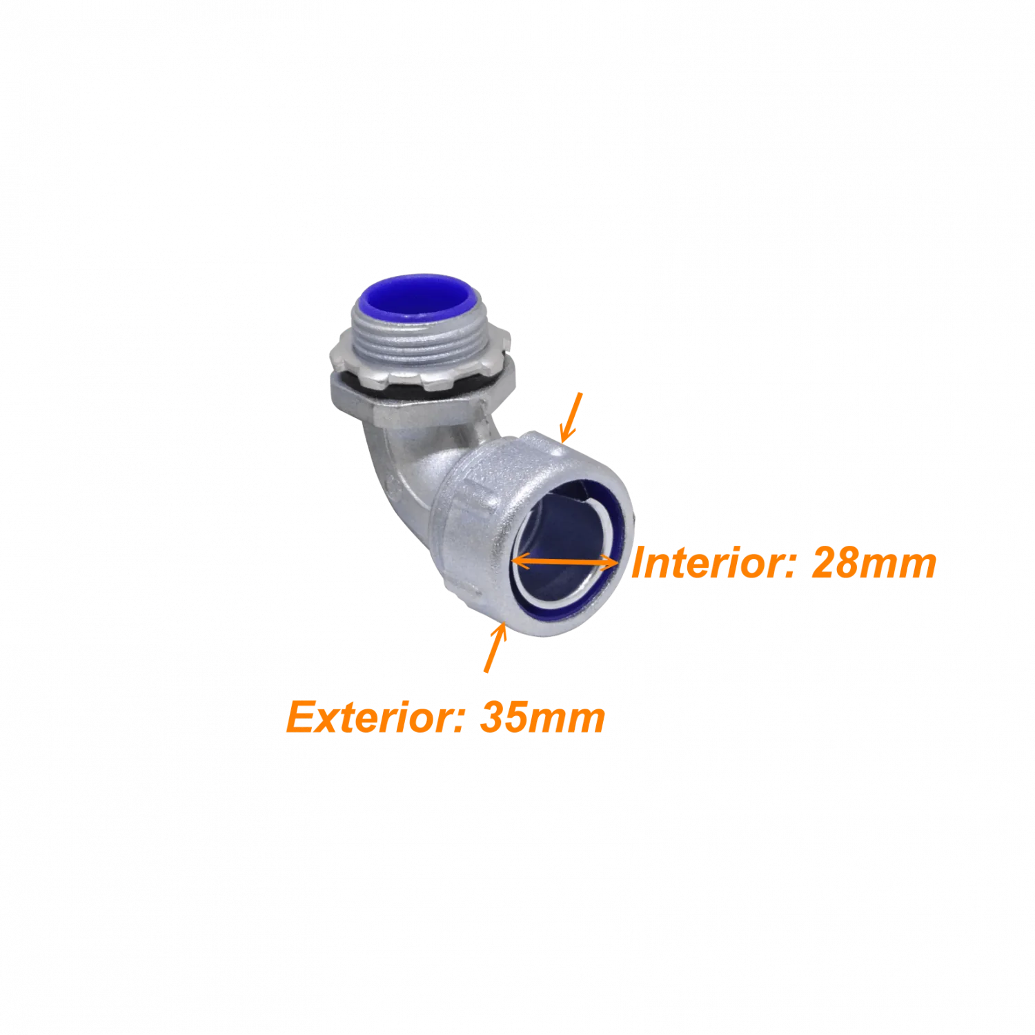 Metalico 3/4-Pulg Codo Prensa Estopa para Flexible Aislacion IP65 3