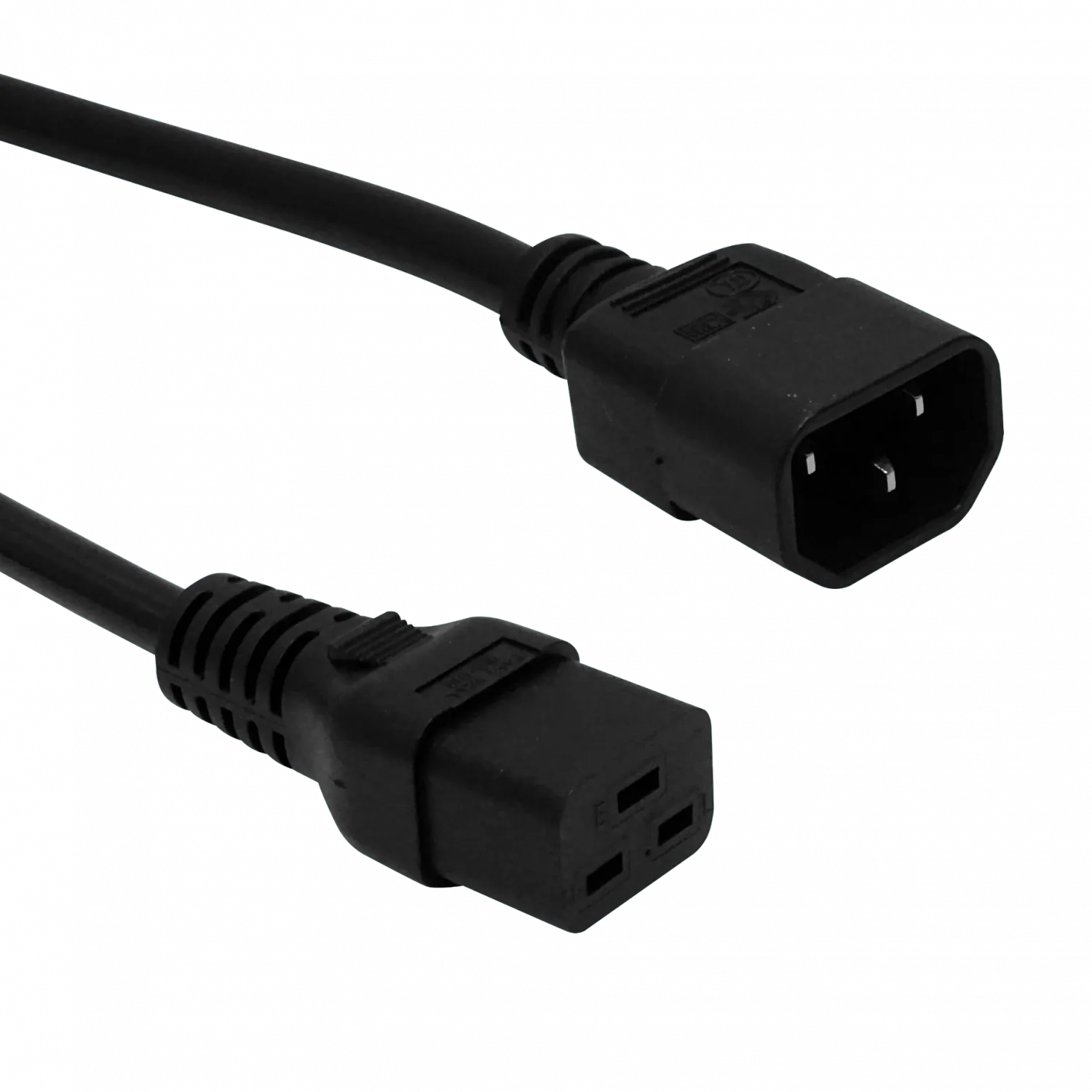 Negro C14-Macho C19-Hembra Cable de Poder 10A 3x1.5mm2 1,5-1,8mt  3