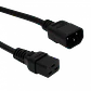 Negro C14-Macho C19-Hembra Cable de Poder 10A 3x1.5mm2 1,5-1,8mt  - Miniatura 3