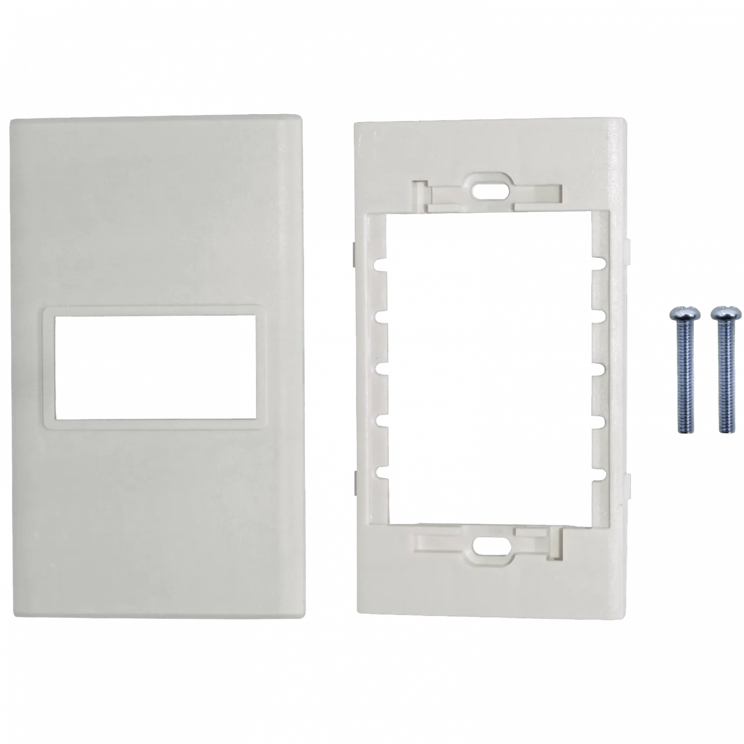 1-Espacio Placa Mural 120x70mm Blanca Faceplate Multimedia LY-115 2