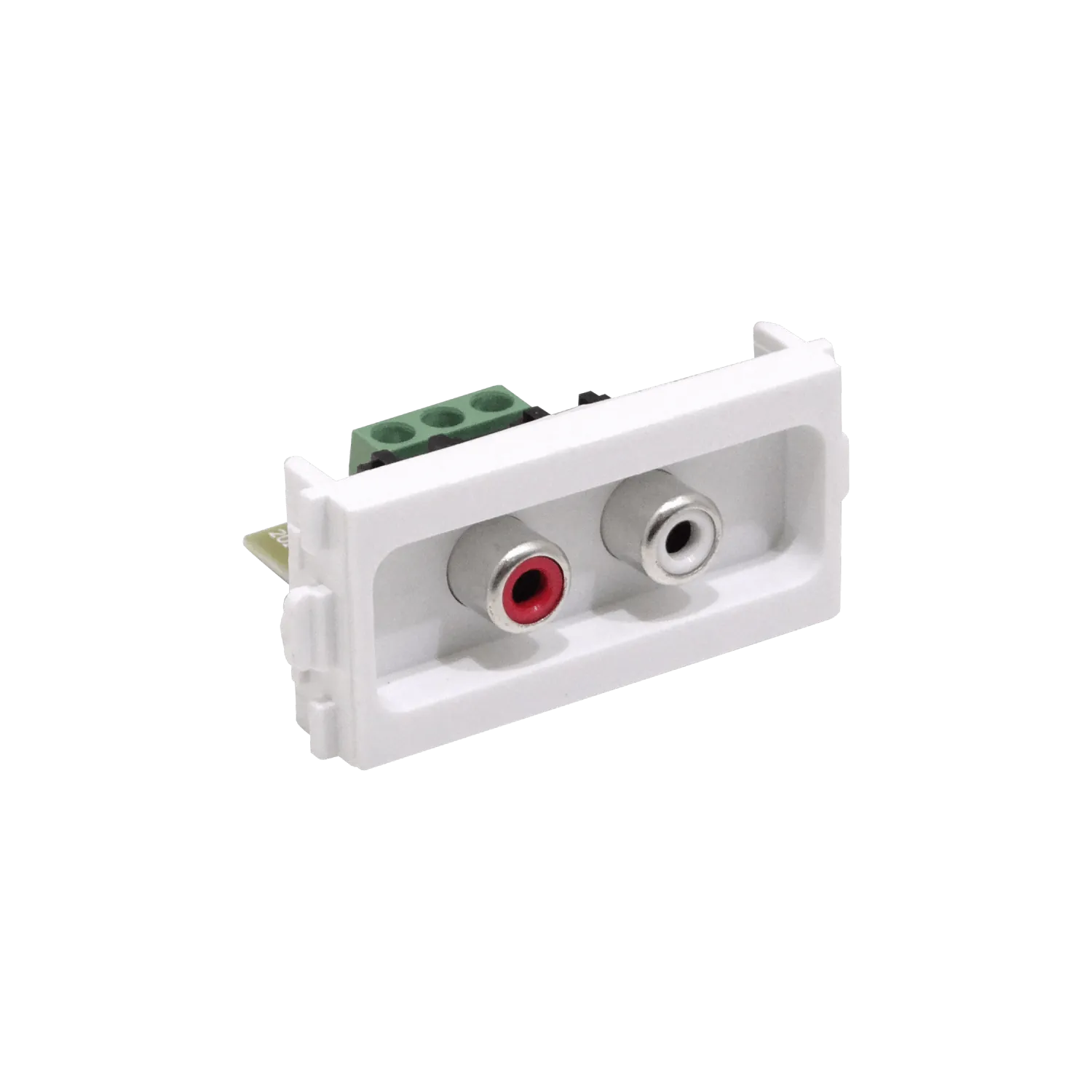 Modulo 2-RCA-Hembra Regleta-3p para Placa Multimedia FQ1-FQ2-FQ3 2