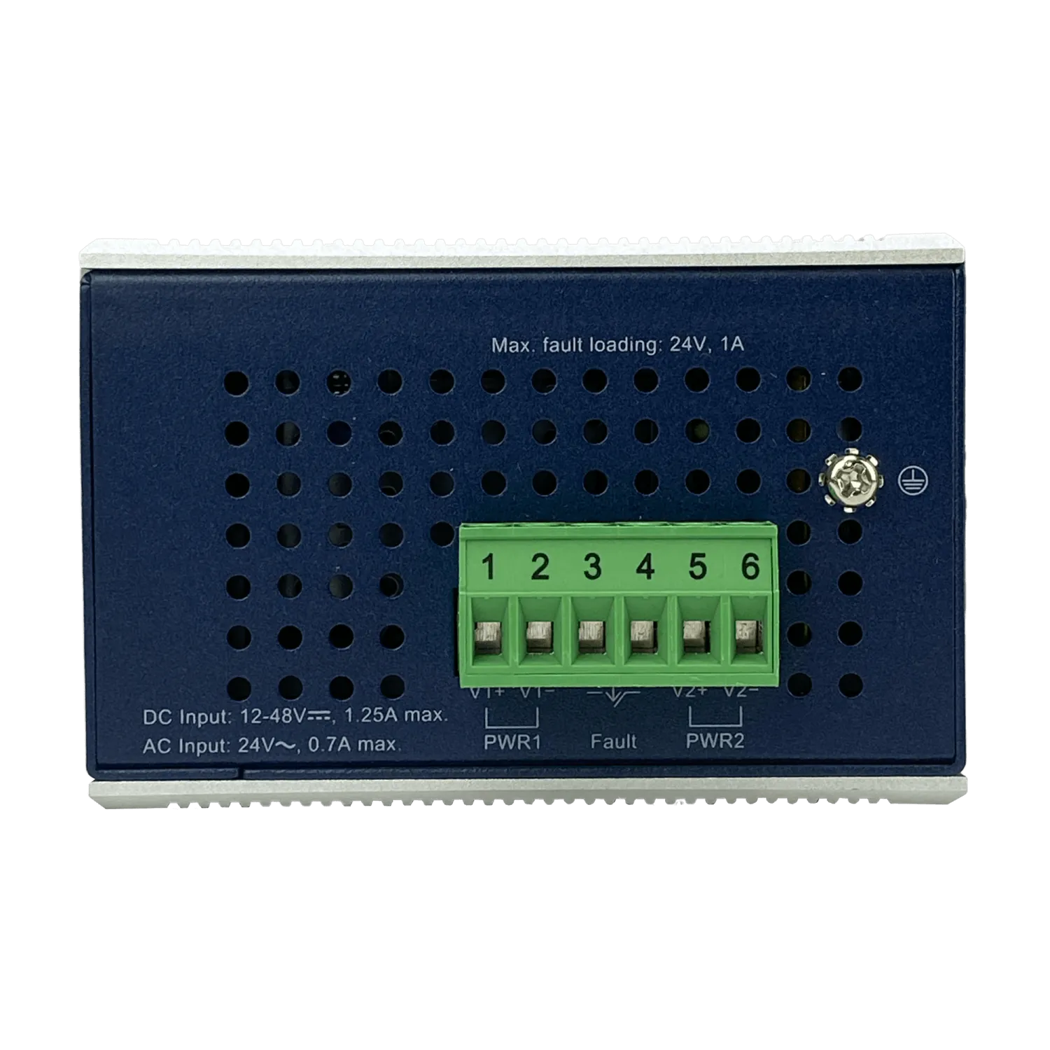 PLANET 8-1000 2-SFP Switch Industrial Admin Riel-DIN 12-48VDC 24VAC 5