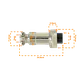 Conector GX12 Hembra Volante de 2 Pines Soldable GX12HV-2 - Miniatura 2