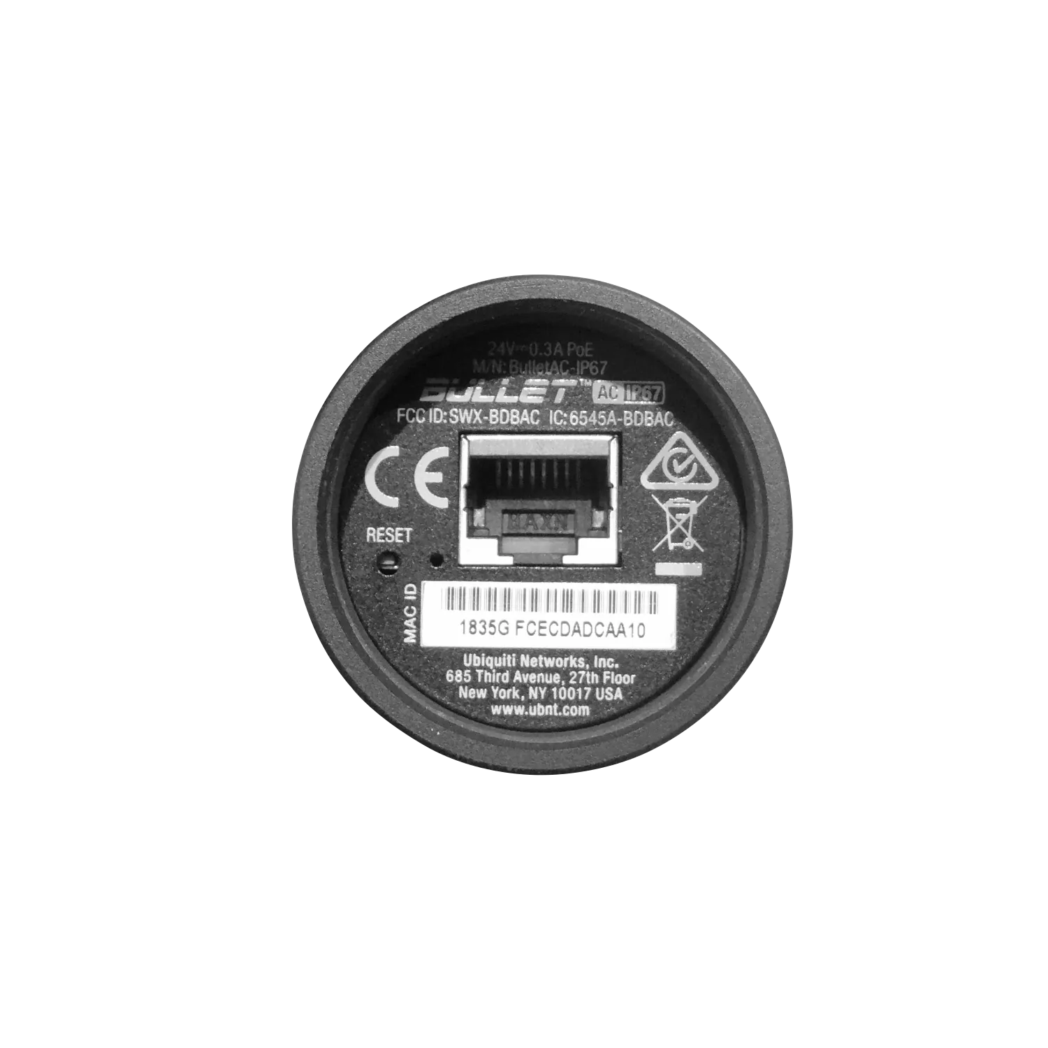 UBIQUITI Exter-IP67 2,4/5GHz 22dBm AP req/PoE-15-24V req-Antena 1-N-M 5
