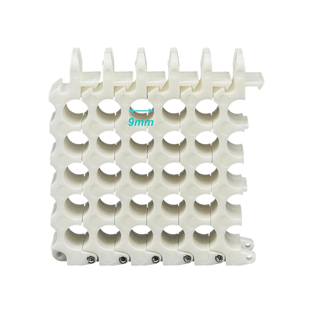 Peine para 5x5 25 Cables UTP/FTP max-9mm Ordenador Manojo Blanco 8x8cm 4