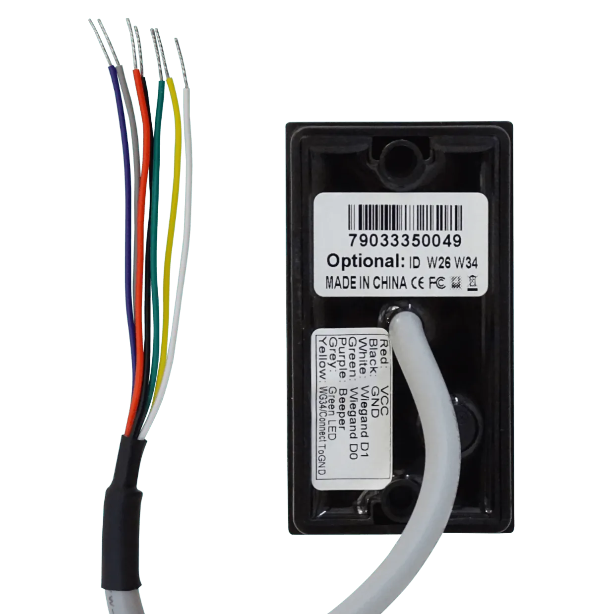 Lector Esclavo ZKTeco KR101E - Tarjetas RFID 125kHz, Wiegand 26bits, Uso Exterior, IP65 2