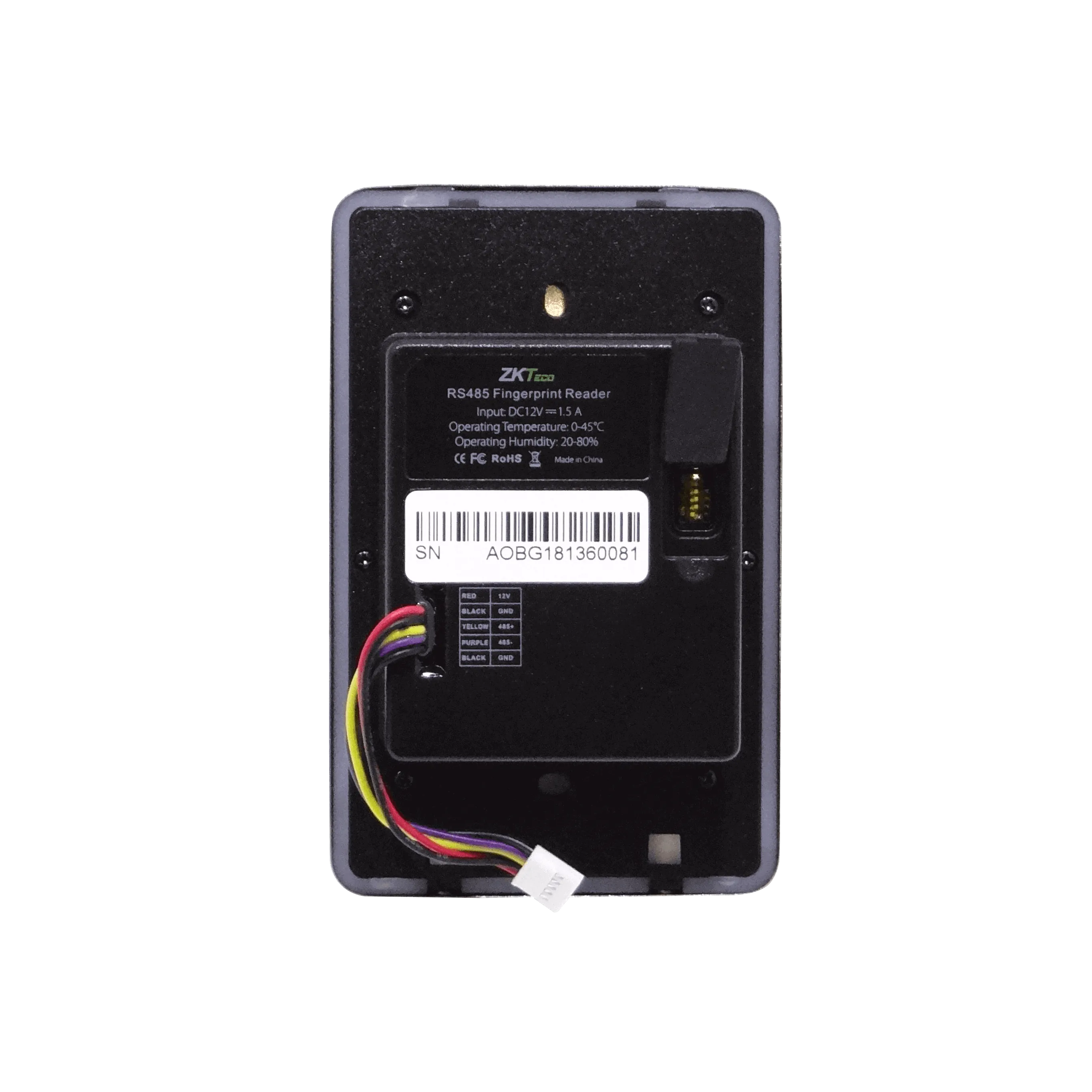 Lector de Huella ZKTeco FR1500S - IP65, RS485, Requiere FPCWL, Alimentación 12V 5