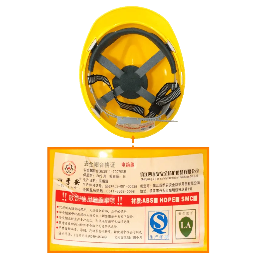 Casco de Seguridad Amarillo NO-cert 4