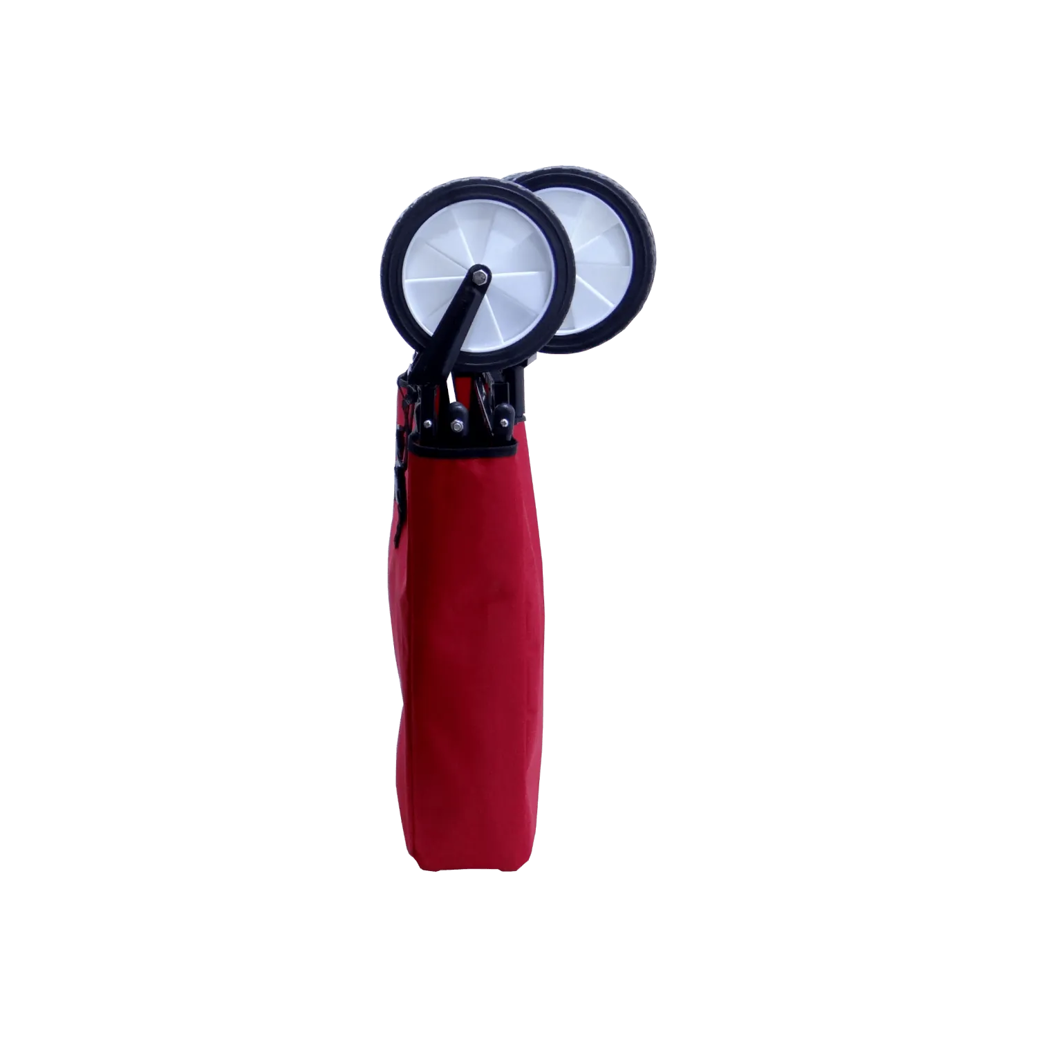Carro Arrastre Manual Metal Tela-Rojo Plegable 4-Ruedas 70kg 3