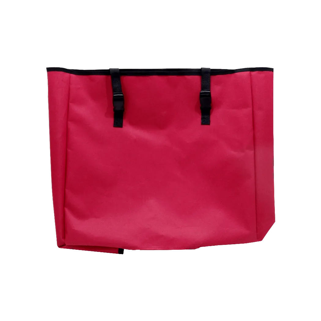 Carro Arrastre Manual Metal Tela-Rojo Plegable 4-Ruedas 70kg 5