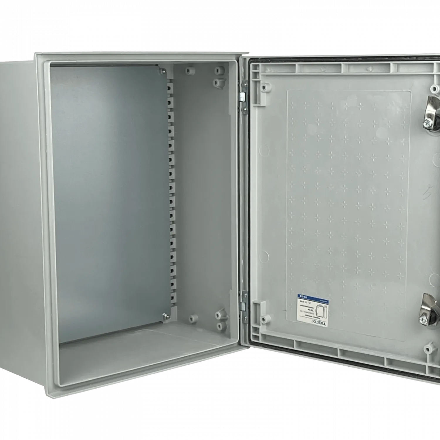 Tablero poliester Tibox TIP-54 500x400x200mm estanco gris IP65 con placa 3