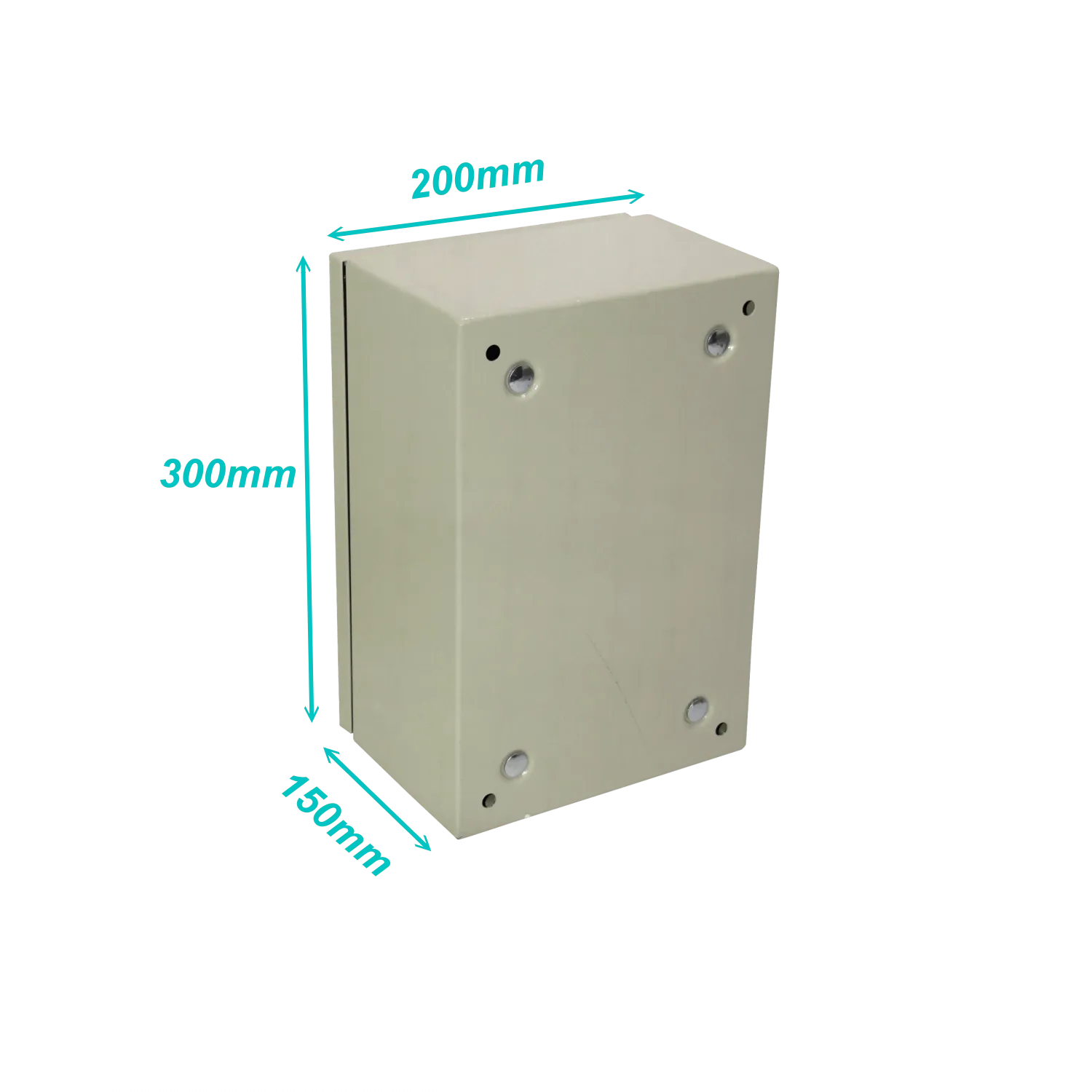 Caja metalica Tibox ST2-315 300x200x150mm 1 chapa IP66 beige con placa 5