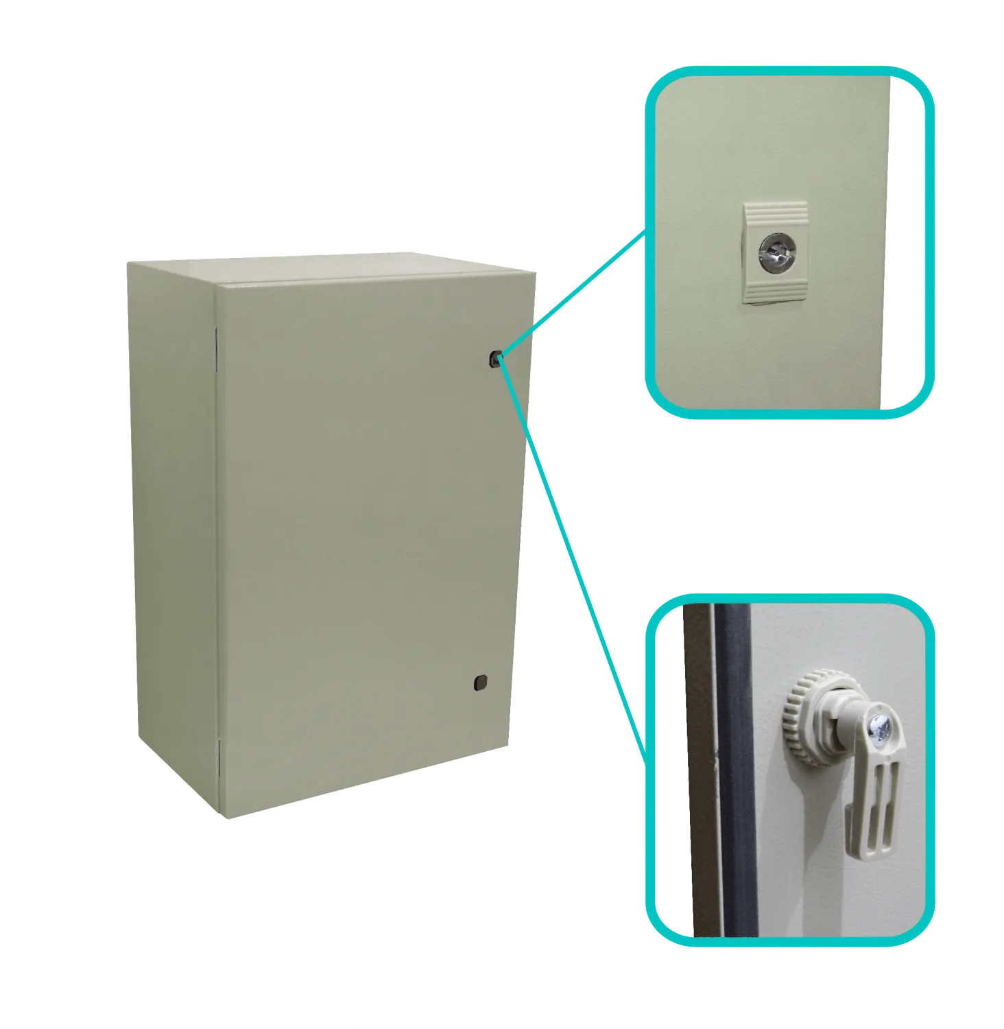 Caja metalica Tibox ST4-625 600x400x250mm 2 chapas IP66 beige con placa 4