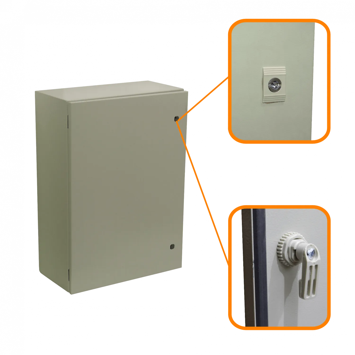 Caja metalica Tibox ST5-725 700x500x250mm 2 chapas IP66 beige con placa 4