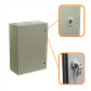 Caja metalica Tibox ST5-725 700x500x250mm 2 chapas IP66 beige con placa - Miniatura 4