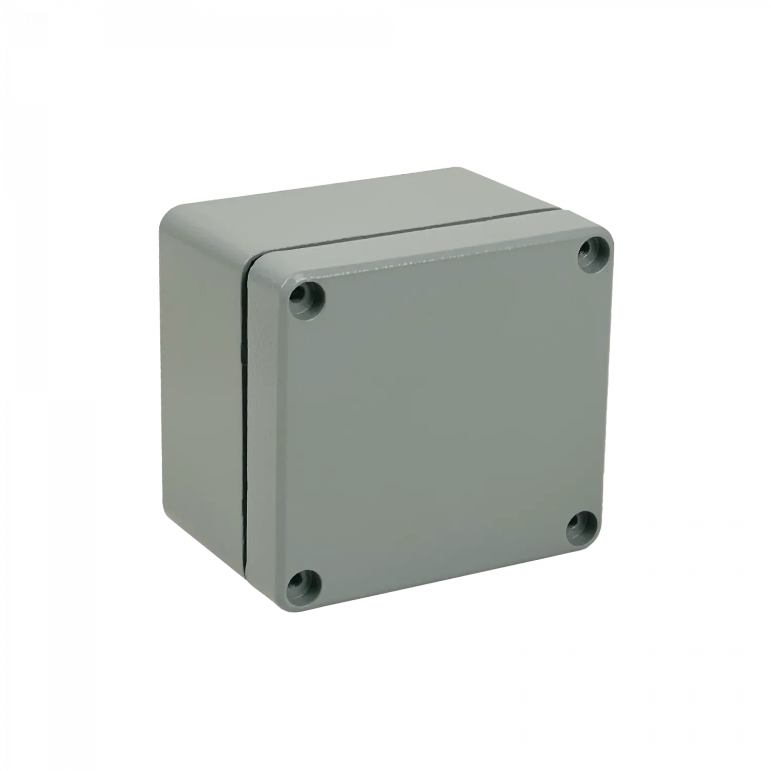 Caja 80x75x59mm IP66 Aluminio Grueso 4-Tornillos 2-Aletas 2