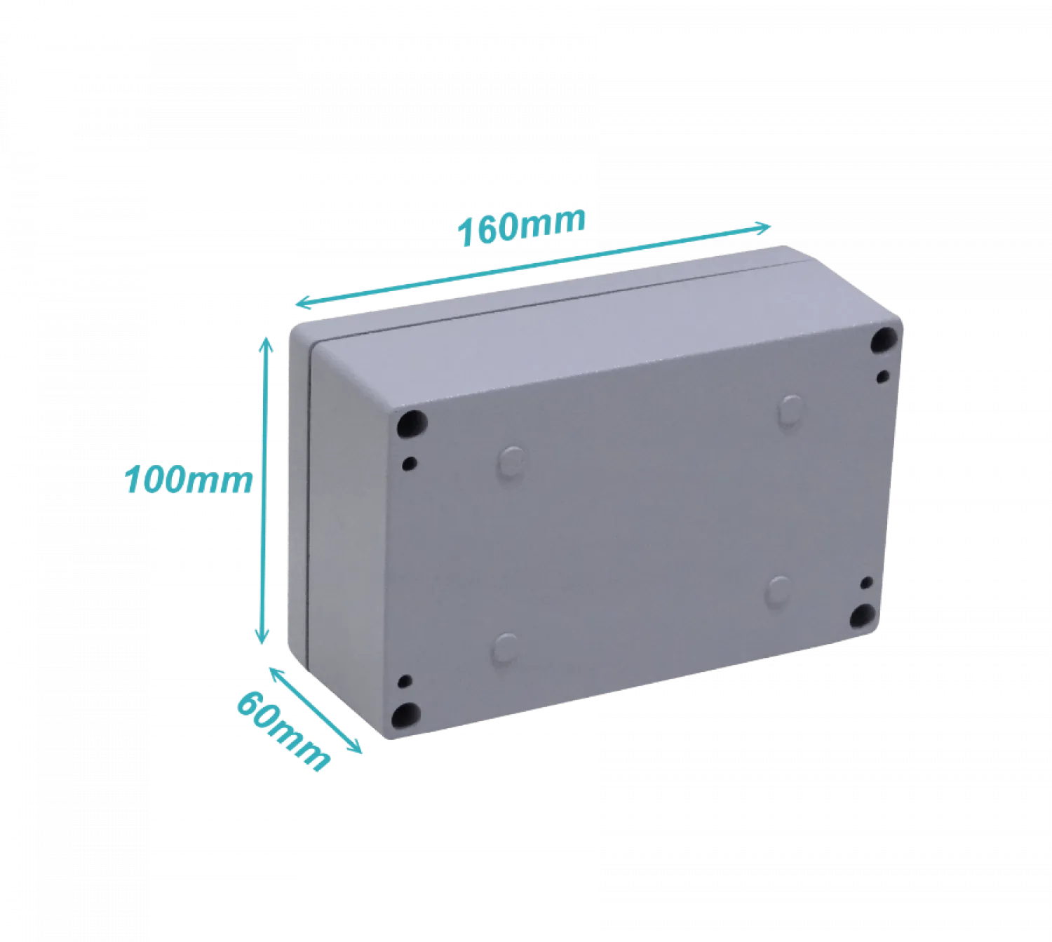 Caja 160x100x60mm IP66 Aluminio Grueso 4-Tornillos 2