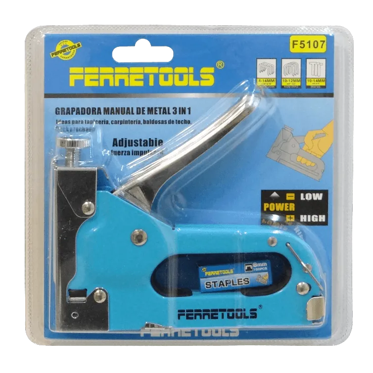 Engrapadora Manual Rectangular/4-14mm Redonda/10-12mm Clavo-T/10-14mm 3