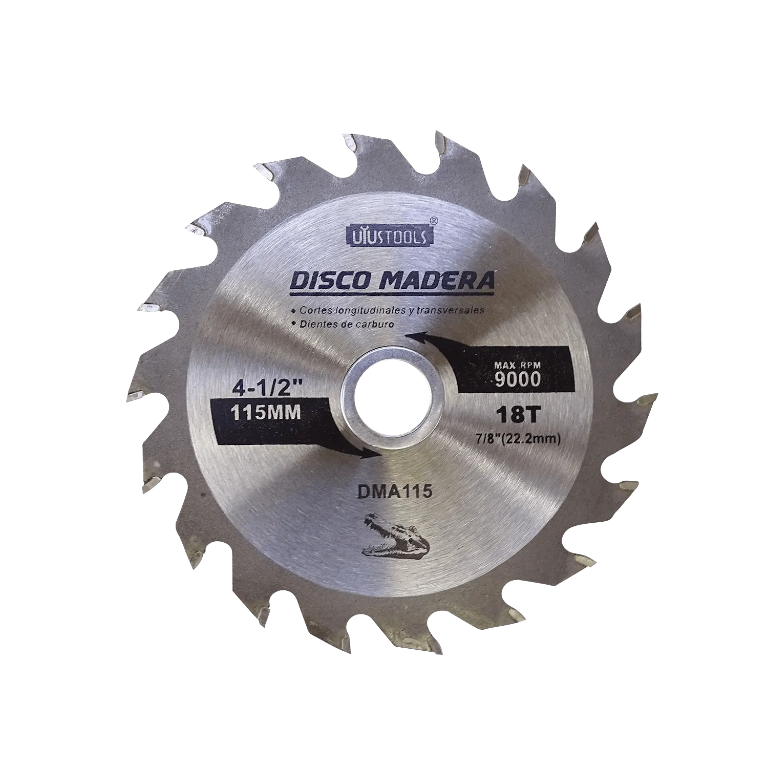 Disco de Corte UYUSTOOLS para Sierra de Madera, 115mm, 18T, 22.2mm, Carburo DMA115 3