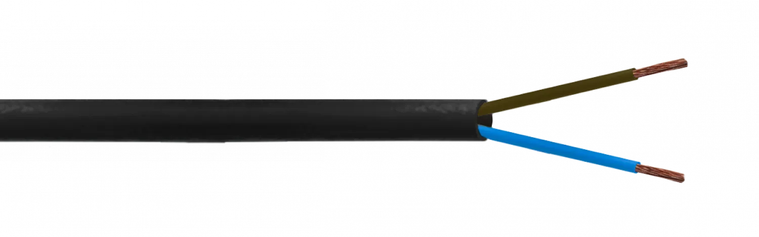 Cable Eléctrico Negro PVC RVV 2x1,0mm² 8-10A AWG17 100m 2