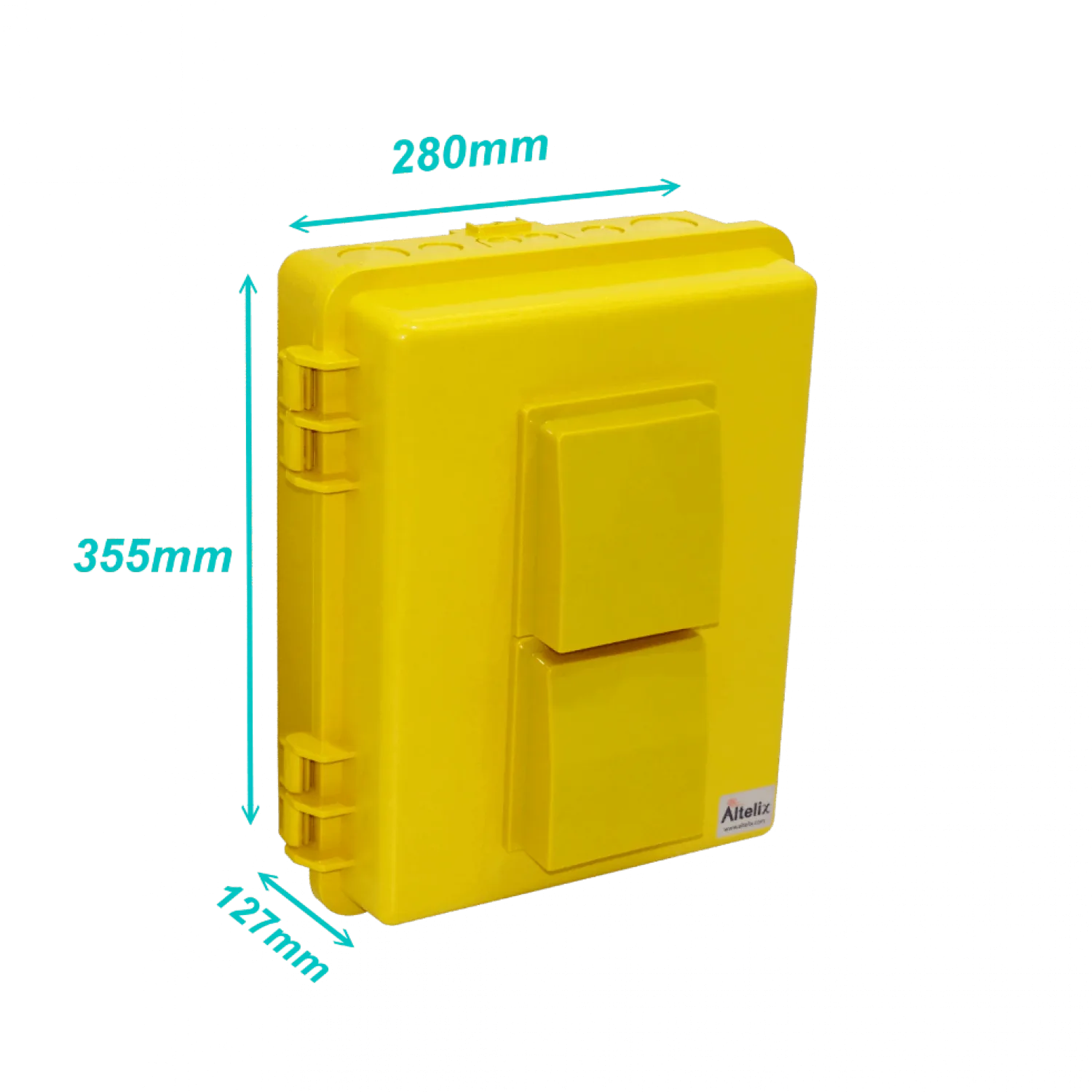 Caja Exterior Ventilada ALTELIX NP141105YV Amarilla 355x280x127mm IP55 NEMA3 PC+ABS 7