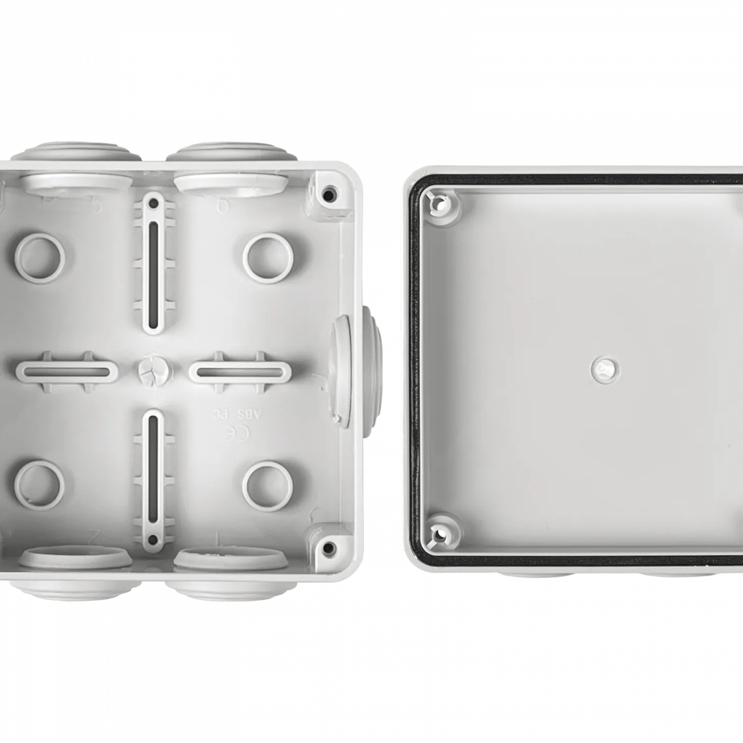 Caja estanca Tibox MTC-1 100x100x50mm blanca IP66 7 conos 4 tornillos 2