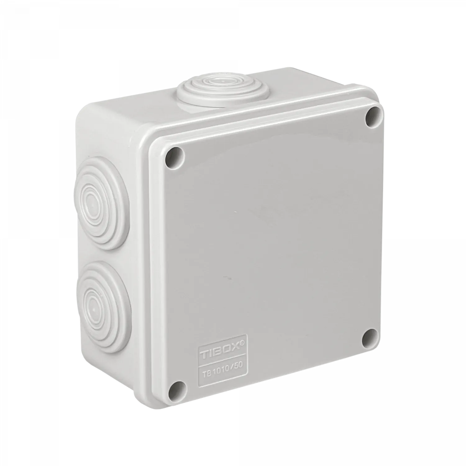 Caja estanca Tibox MTC-1 100x100x50mm blanca IP66 7 conos 4 tornillos 5