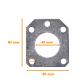 Placa Repuesto LINKMADE MAST-GP45 para Mastil Guy Plate 45mm - Miniatura 2