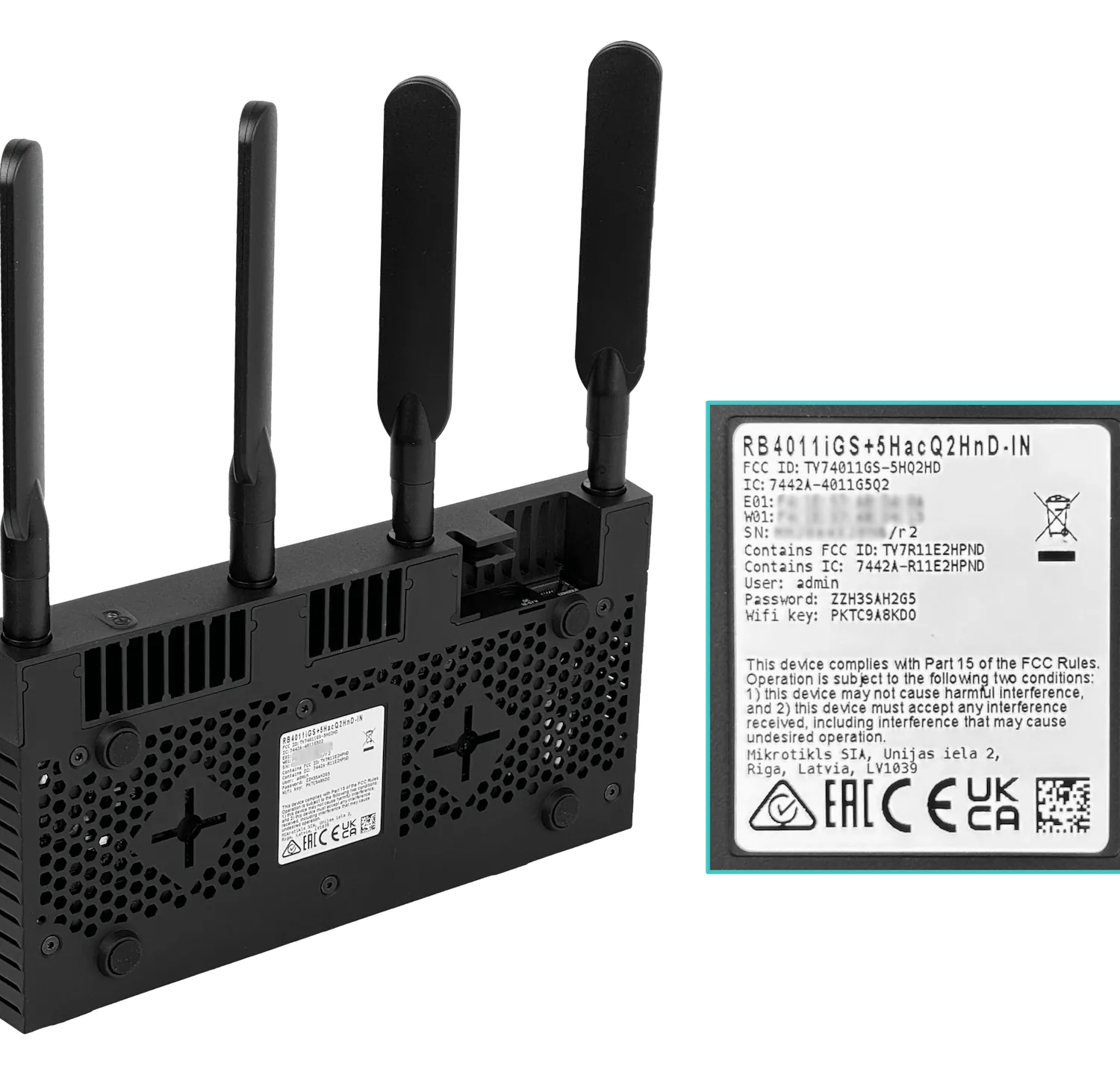 Router Inalámbrico MikroTik RB4011iGS+5HacQ2HnD-IN, x10 Puertos, Wi-Fi Dual Band, SFP+ 10Gbps 4
