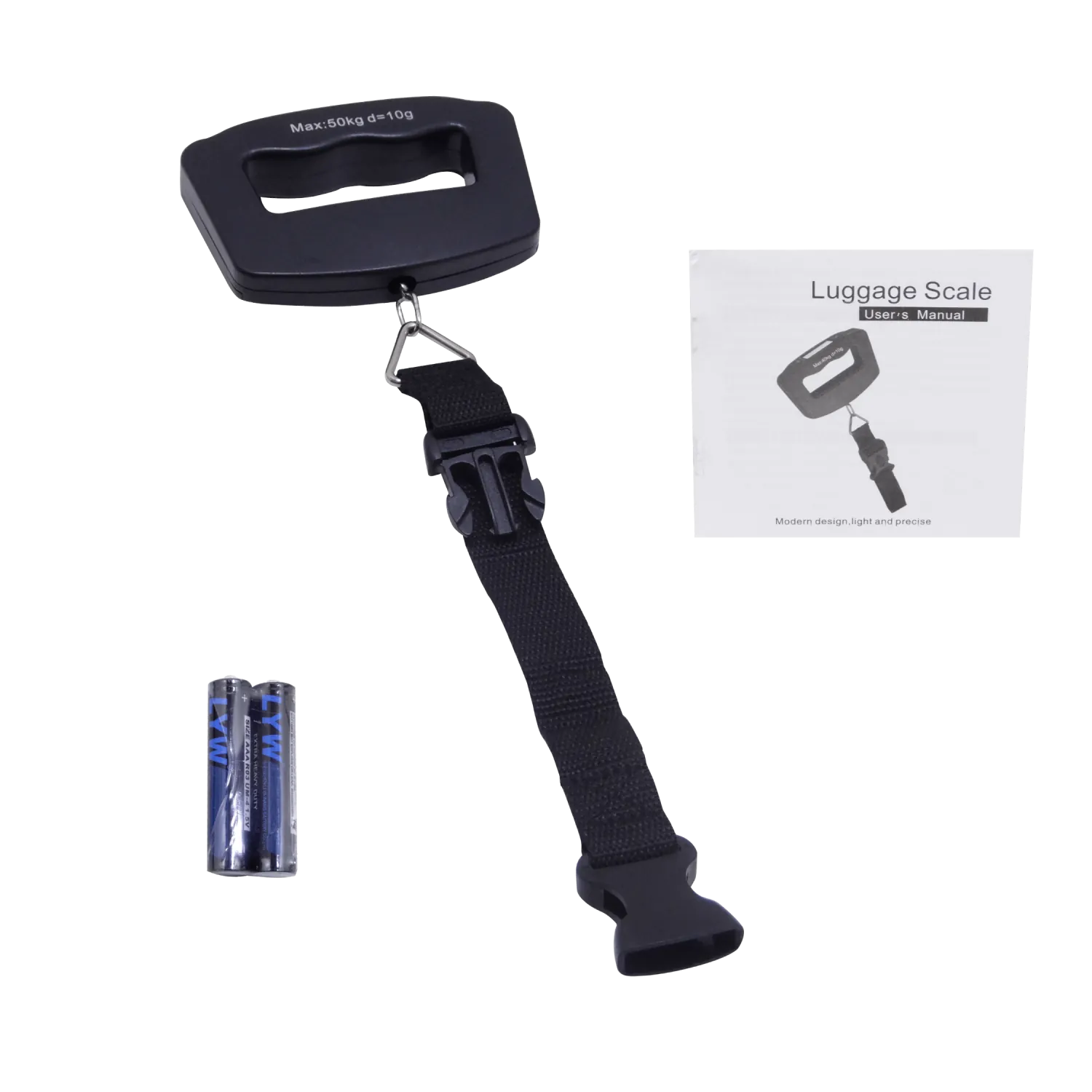 Balanza Digital de Viaje Tipo Gancho 50kg con 2 Pilas AAA Incluidas   2