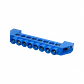 Regleta Azul 8-Conexiones 4mm Riel Din Distribucion Electrica - Miniatura 3
