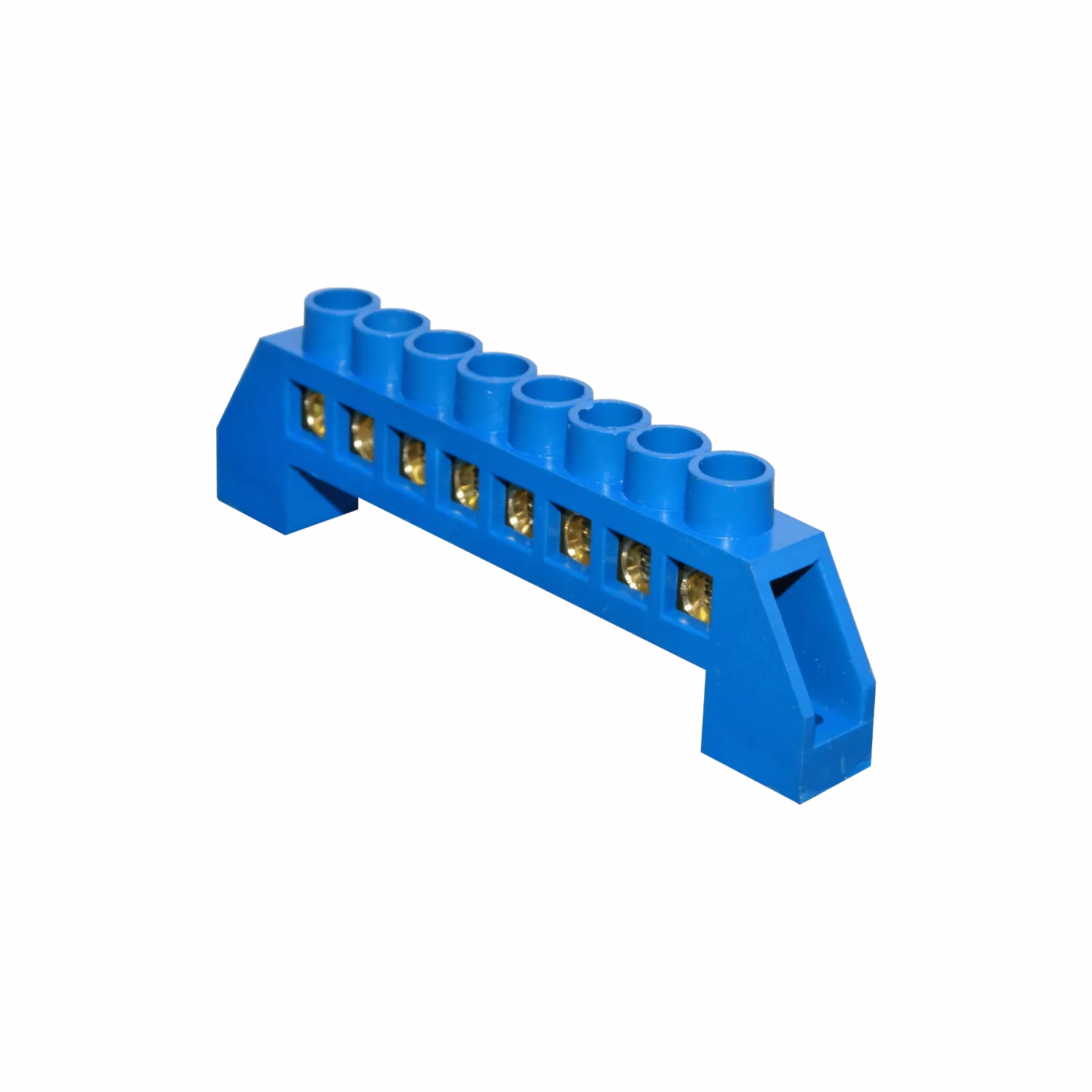 Regleta Azul 8-Conexiones 4mm Riel Din Distribucion Electrica 4