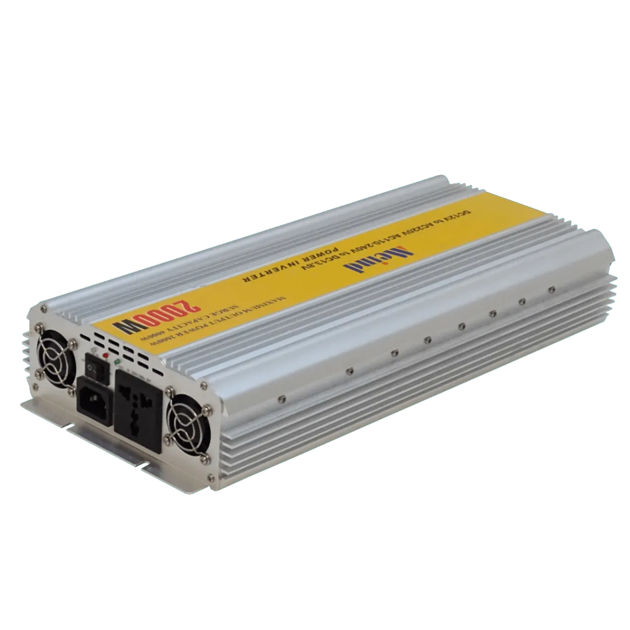 Inversor de Corriente INV-2000W 2000W/4000W 12VDC a 220VCA con Ventilador 3
