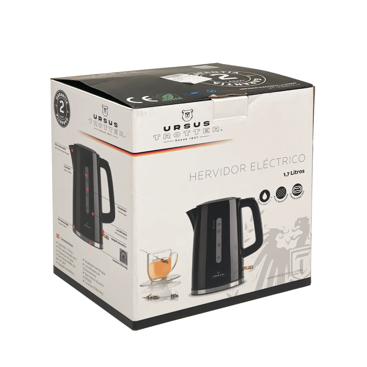 Hervidor de Agua Electrico 1,7Lts 220v Ursus Trotter  6